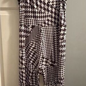 Stylish Black and White Houndstooth Jumpsuit